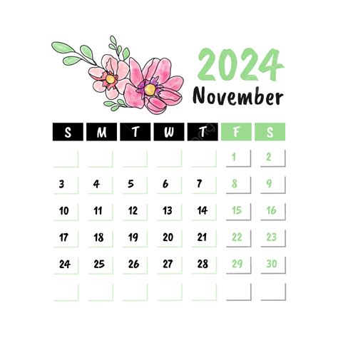 november calendar 2024