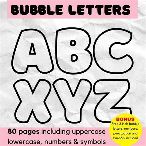Bubble Letter Font Printable