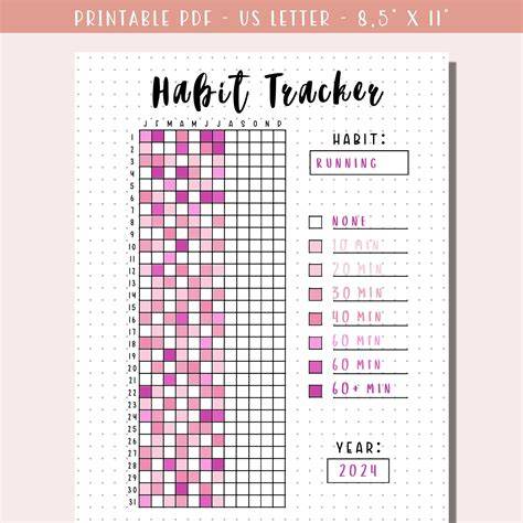 Bullet Journal Habit Tracker Printable