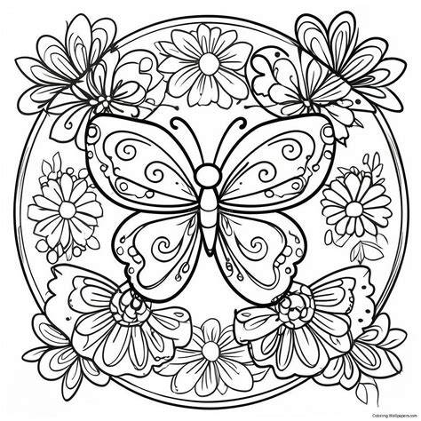 Butterfly Mandala Coloring Sheets