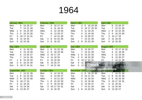 Calendar August 1964