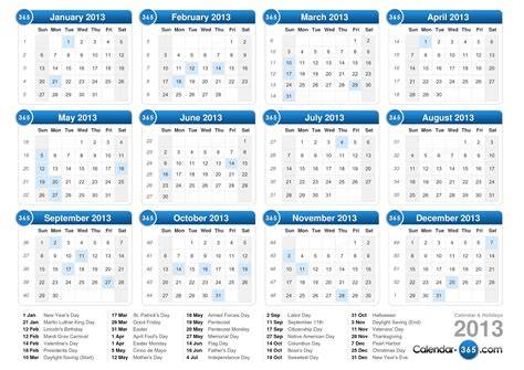 Calendar By Year 2012