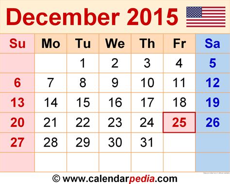 Calendar December 2015