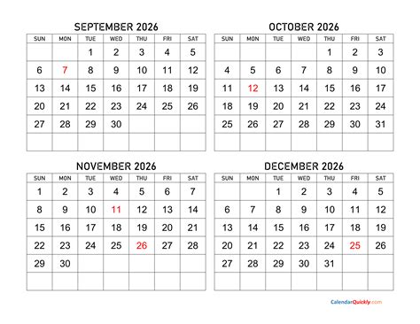 Calendar For The Month Of September