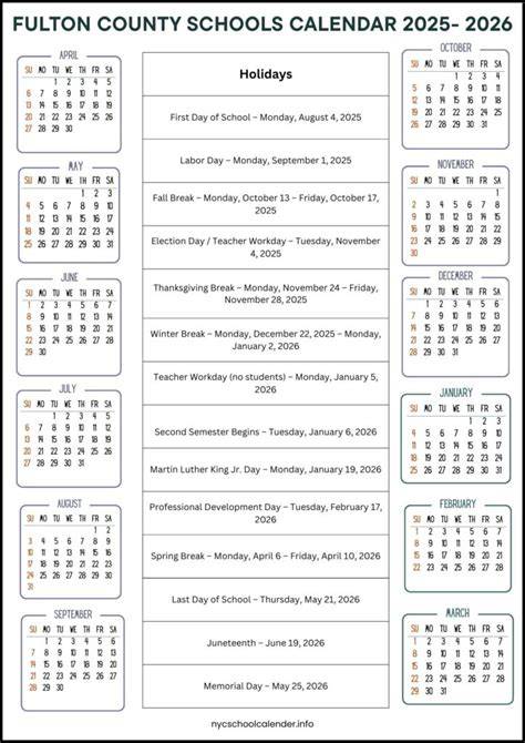 Calendar Fulton County Schools