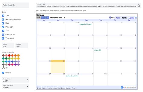 Calendar In Squarespace