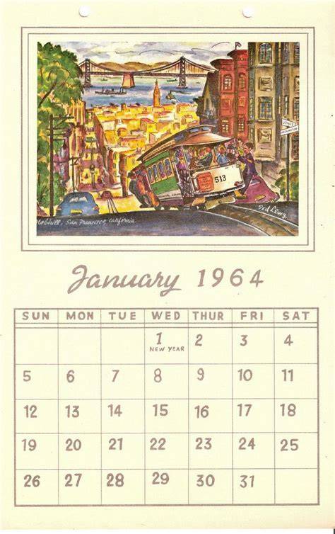 Calendar January 1964