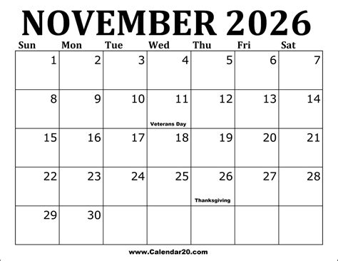 Calendar Nov 11