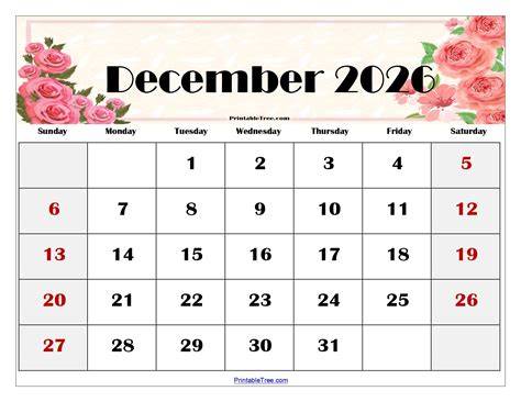 Calendar Of December 2001