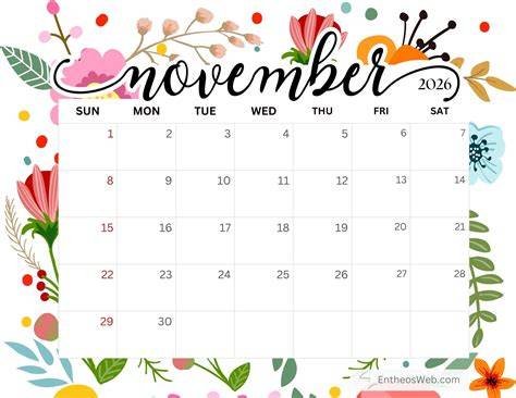 Calendar Page November