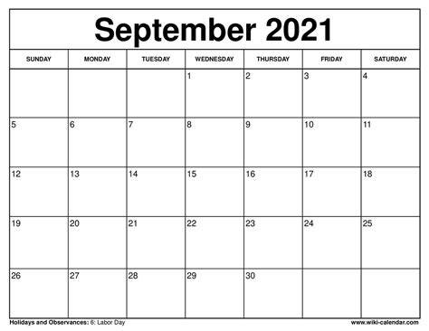 Calendar Sept 2021