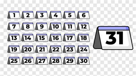 Calendar With Numbered Days
