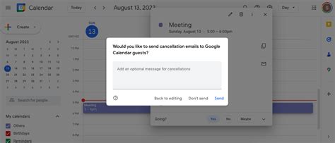Cancel Google Calendar Event