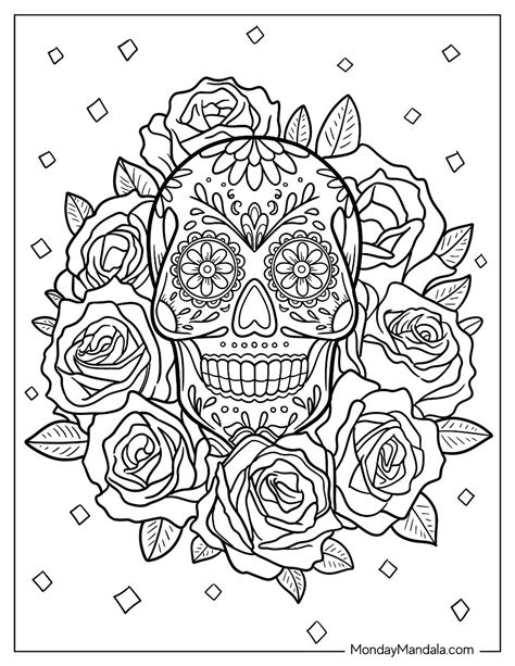 Candy Skull Coloring Pages