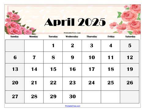 april 2025 calendar