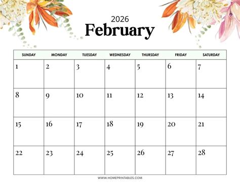 february 2026 calendar