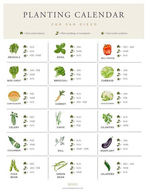 garden planting calendar