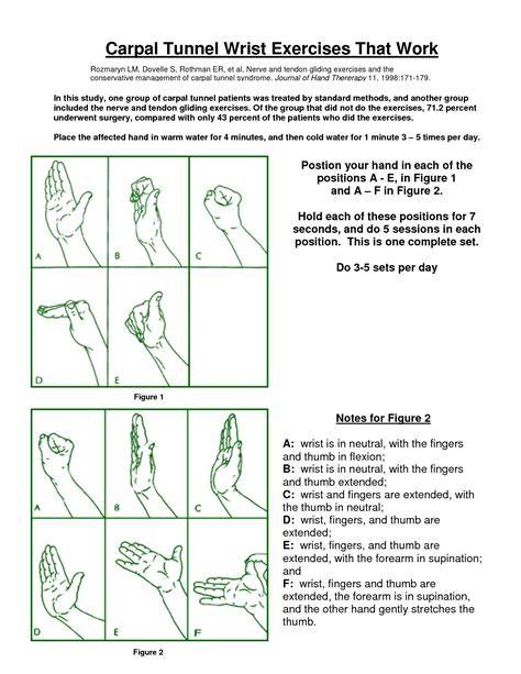 Carpal Tunnel Exercises Printable