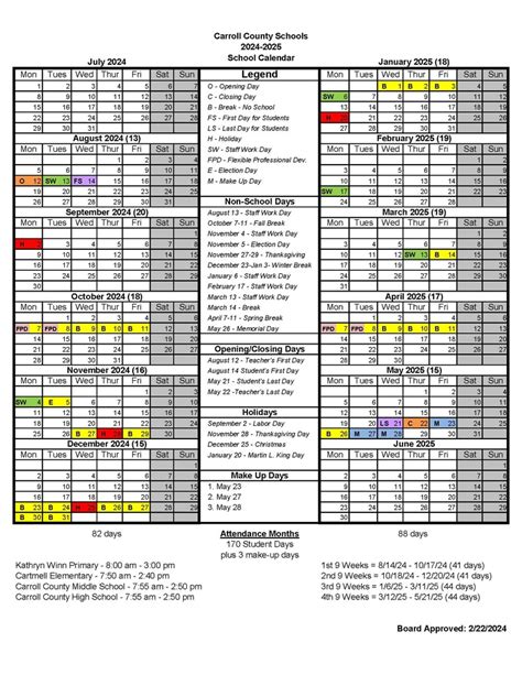 Carroll County Public Schools Calendar
