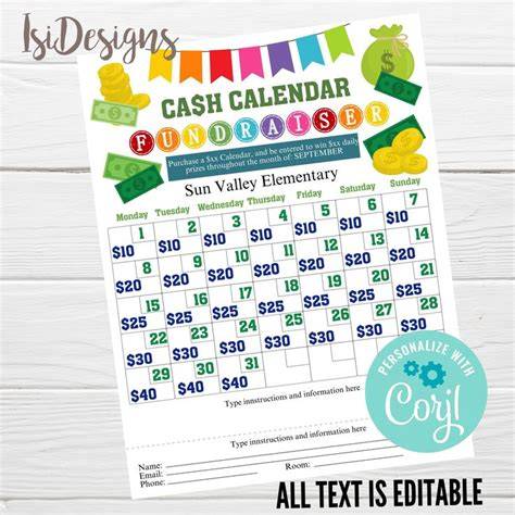 Cash Calendar Fundraiser