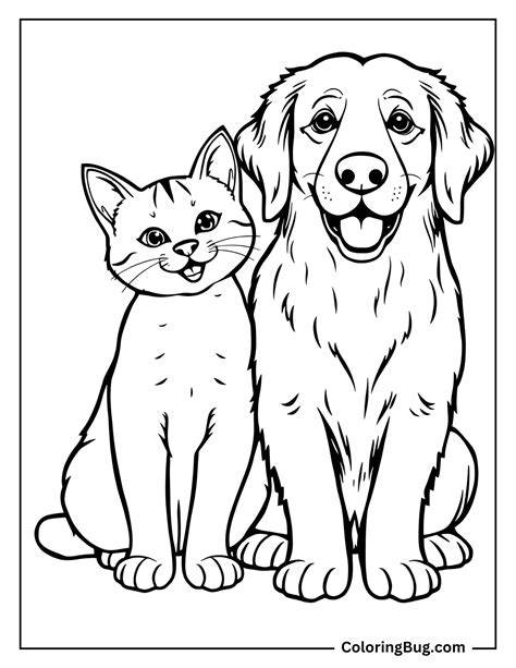 Cat And Dog Coloring Pages