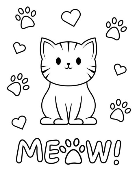 Cat Coloring Sheets To Print