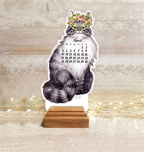 Cat Desk Calendar 2025