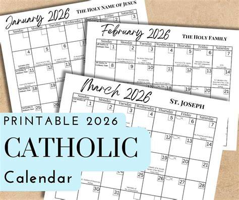 Catholic Desk Calendar