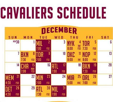 Cavs Schedule 2024 25 Printable