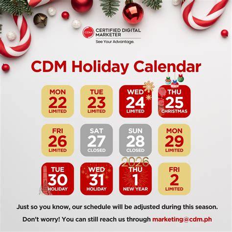 Ccm Holiday Calendar