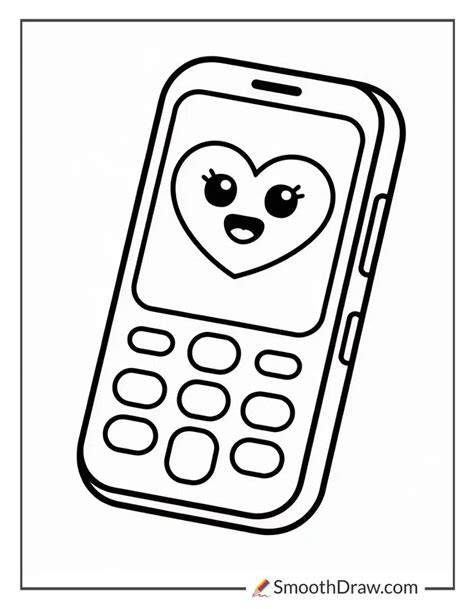 Cell Phone Coloring Sheet