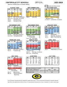Centerville Schools Calendar