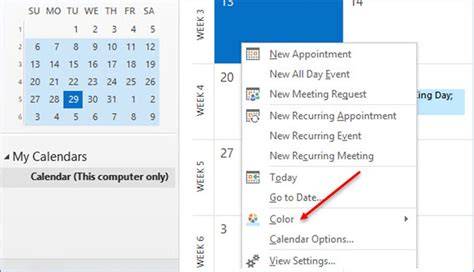 Change Outlook Calendar Color