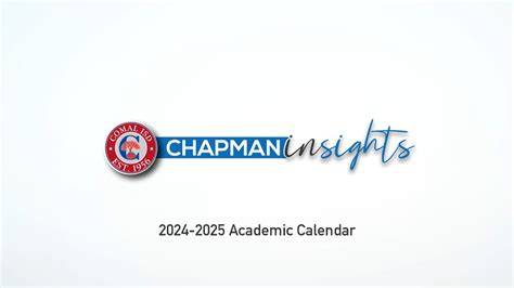Chapman Academic Calendar