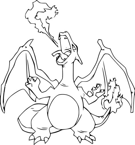 Charizard Colouring Page