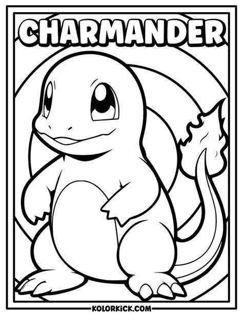 Charmander Colouring Pages