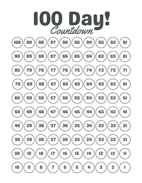 100 day calendar