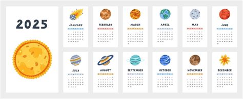 planets calendar 2025