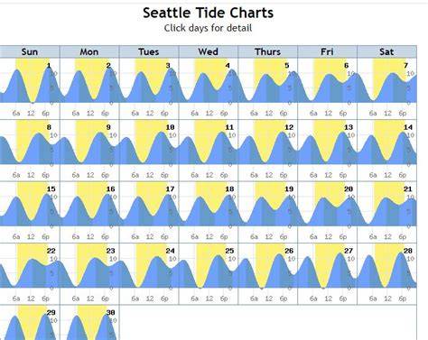 seattle activity calendar