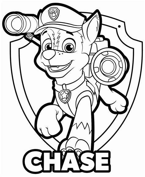 Chase Colouring Pages