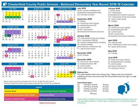 Chesterfield Public Schools Calendar