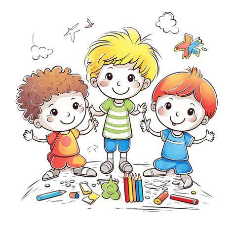Children Drawing Pictures