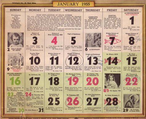 Chinese Lunar Calendar 1955