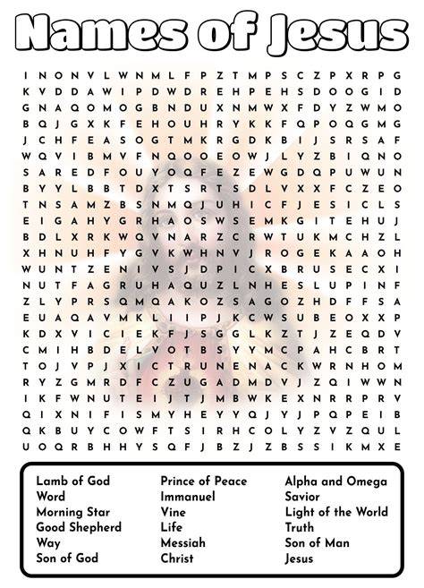 Christian Word Search Printable
