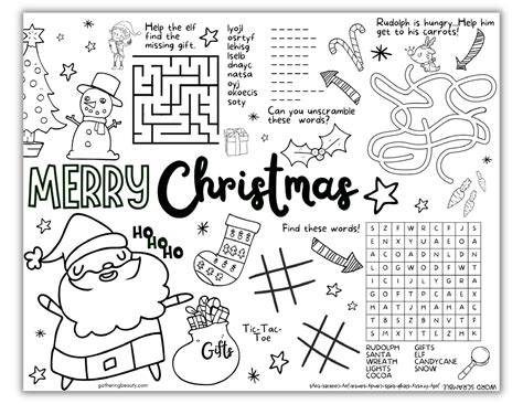 Christmas Activity Sheets Printable