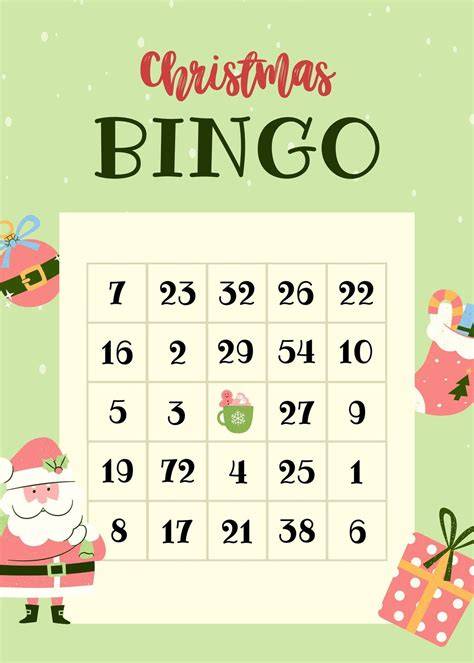 Christmas Bingo Cards Printable Free