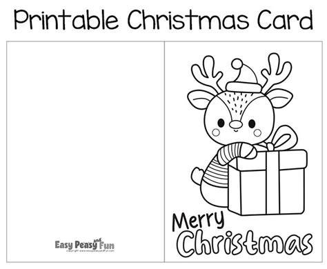 Christmas Cards To Color Printable