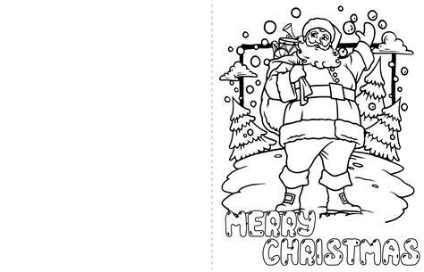 Christmas Cards To Colour Printable