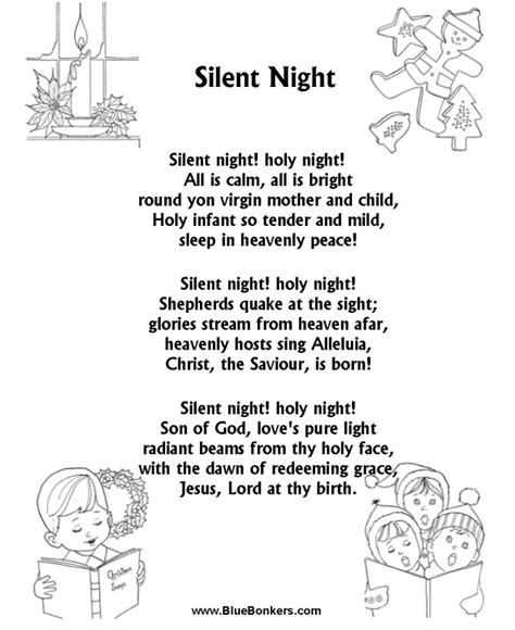 Christmas Carols Lyrics Printable