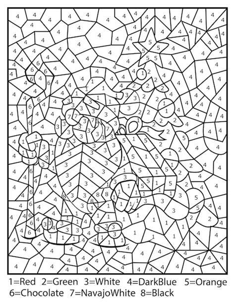Christmas Color By Number Printables For Adults